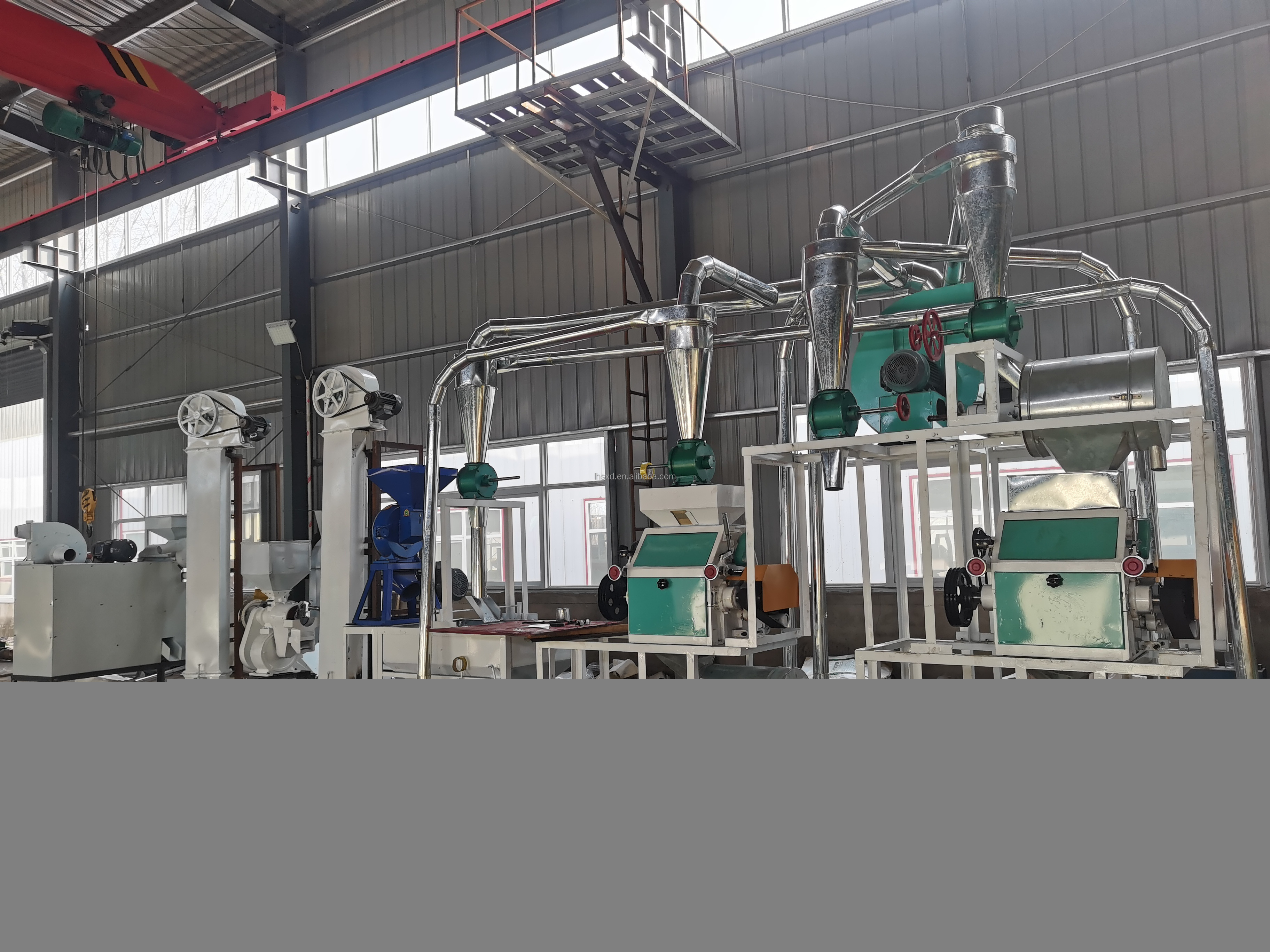 300-1000kg per hour wheat maize corn flour milling making machine/Grain flour mill plant production line