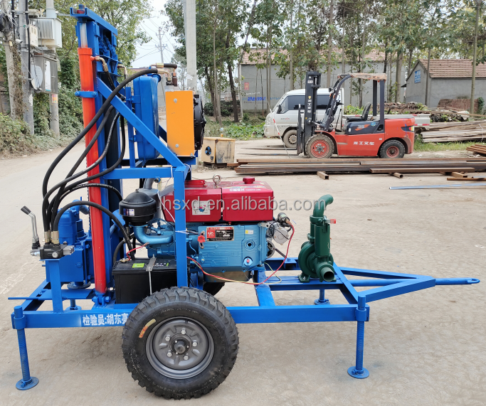 More powerful 100meters 150meters borehole Water Well Drilling Machine washing machine portable drilling rig for water well