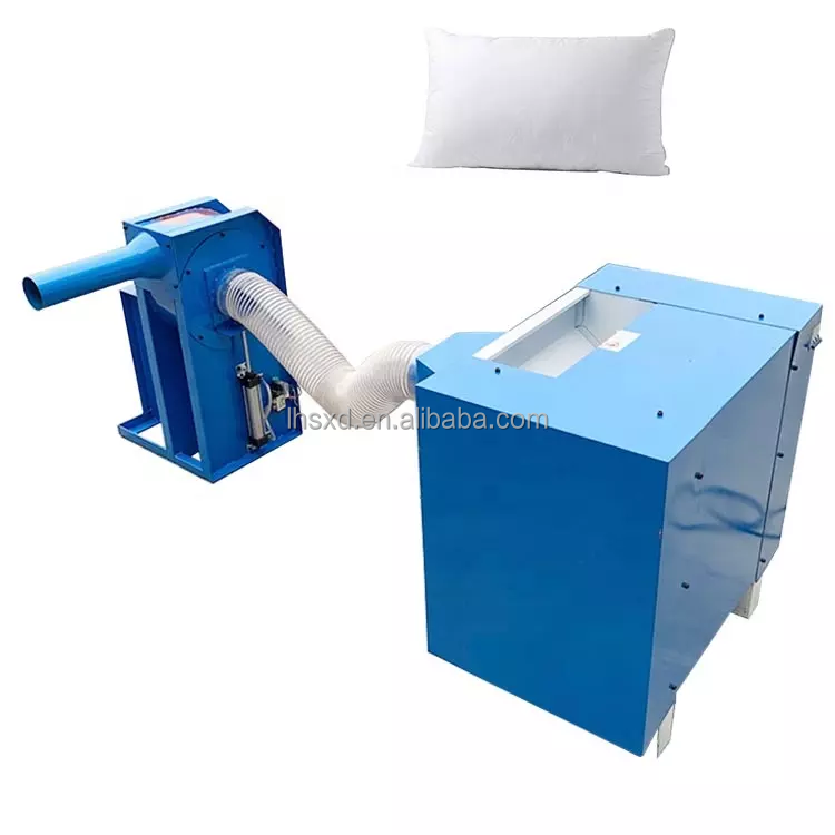 Automatic Pillow Core Sofa Cushion Filling Machine /Feather fiber cotton  Self-sucking velvet filling and blowing machine