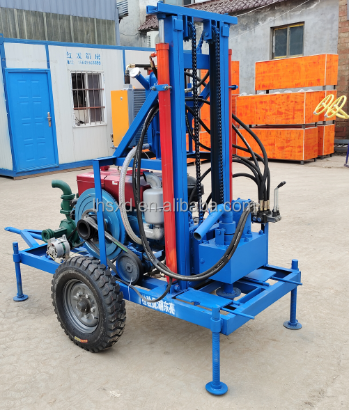 More powerful 100meters 150meters borehole Water Well Drilling Machine washing machine portable drilling rig for water well