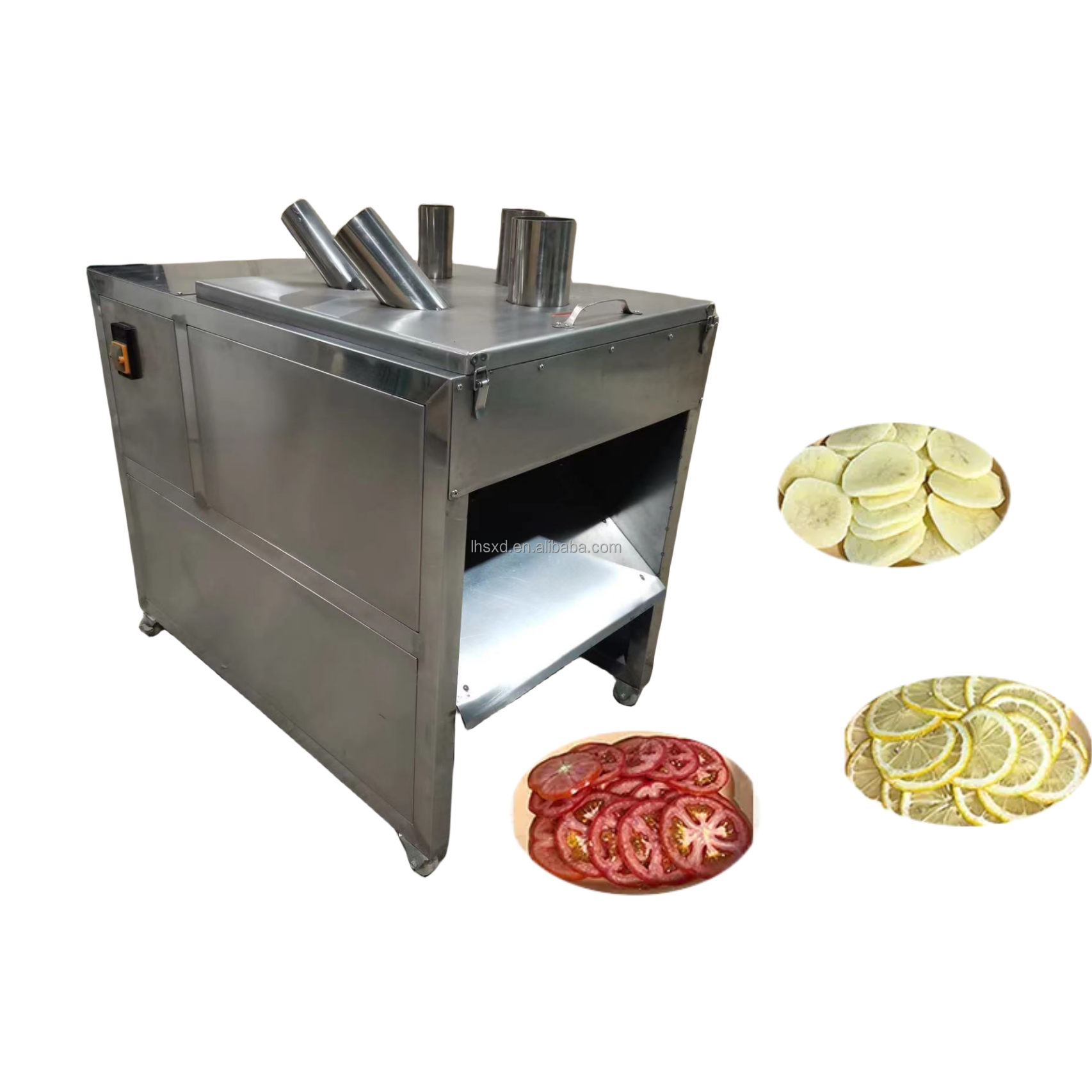 Automatic Vegetable Slicer Fruit Slicer 800 kg/h High Power Cutter Canteen Potato Cucumber Banana Onion Slicer