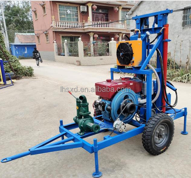 More powerful 100meters 150meters borehole Water Well Drilling Machine washing machine portable drilling rig for water well