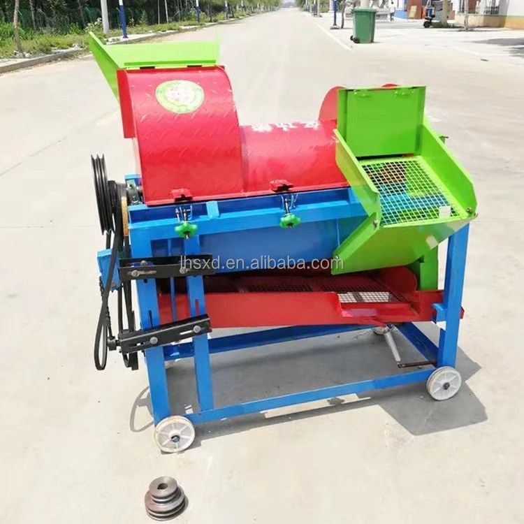 Multi-function Diesel Or Electric Small Scale Sorghum Soybean Paddy Rice Wheat Peeler /Corn Sheller Thresher Machine