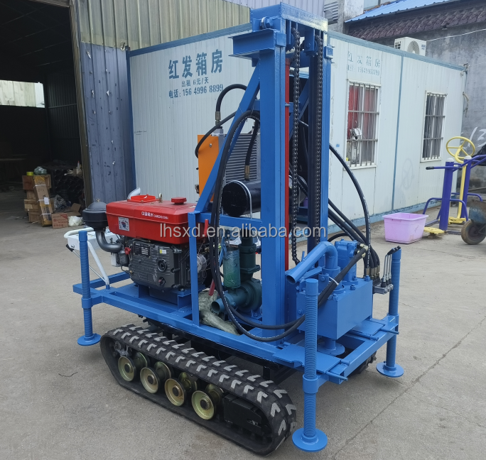 25HP 100m Crawler drilling rig for farm /28HP 120m water well drilling  machine