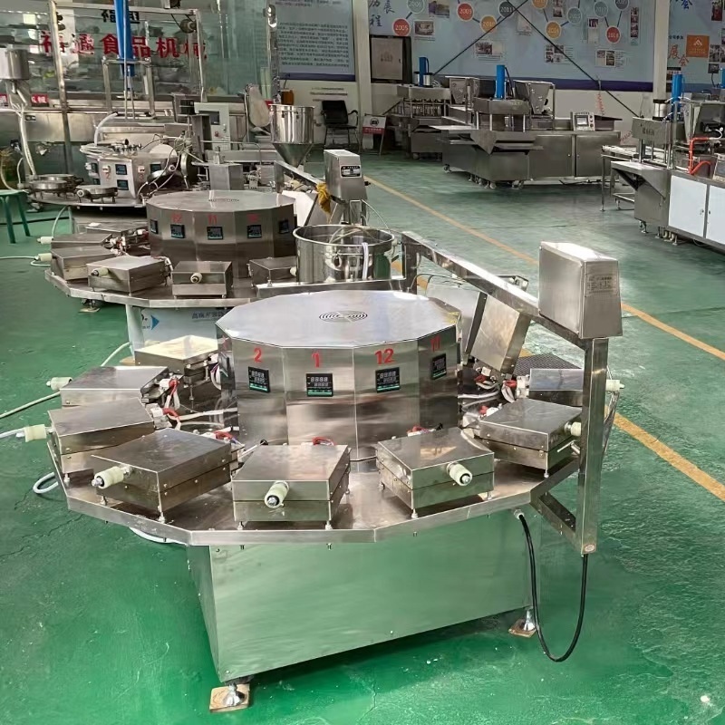 Fully automatic cake pressing equipment with adjustable heating temperature and time /Waffle cone maker/Ice cream cone machine