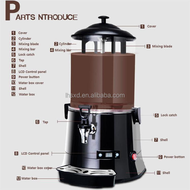 5 L 10 L Chocolate Hot Drink Machine Milk Juice Mixing Machine Coco Milk Hot Chocolate Dispenser