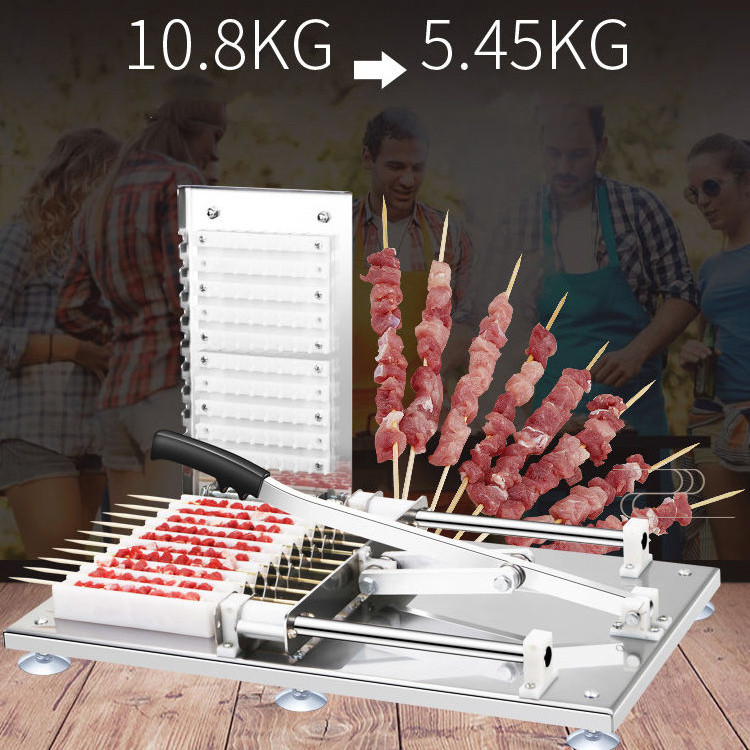 kebab making machine Lamb meat skewer wearing machine souvlaki skewer machine