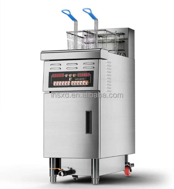 Commercial vertical electric fryer automatic lifting electric fryer natural gas liquefied petroleum gas oil fryer