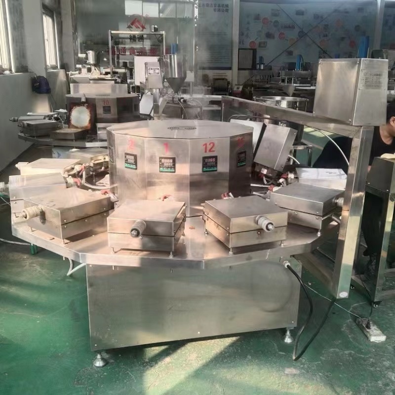 Fully automatic cake pressing equipment with adjustable heating temperature and time /Waffle cone maker/Ice cream cone machine