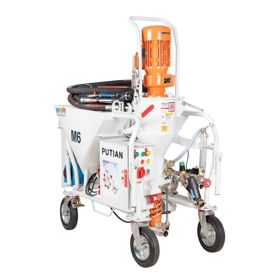 Fully automatic cement spraying machine, wall plastering machine, gypsum spraying machine