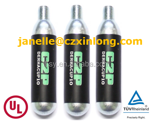 hot-selling 16g 20g 33g 74g 150g CO2 gas cylinder for life vest jacket