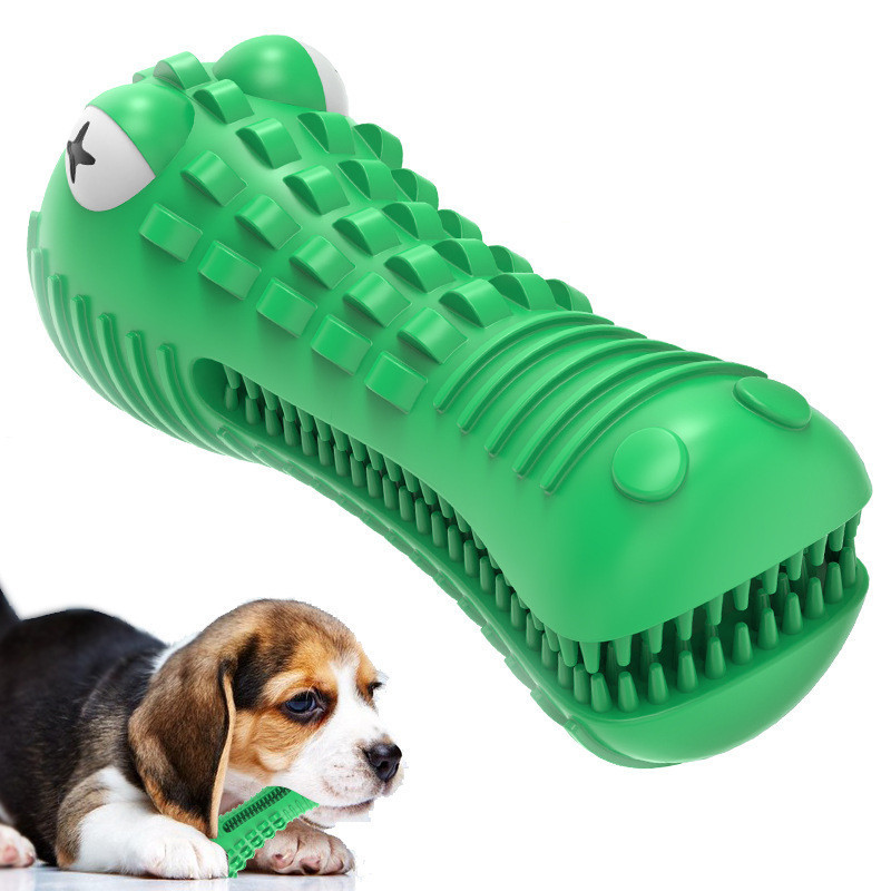 Factory Direct Rubber Molar Tooth Stick Sound Crocodile Dog Toothbrush Dog Toy Pet Supplies