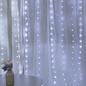 Woohaha Window Curtain String Light 300 LED with 8 Lighting Modes Remote Control USB Powered Waterproof Fairy Lights Curtain