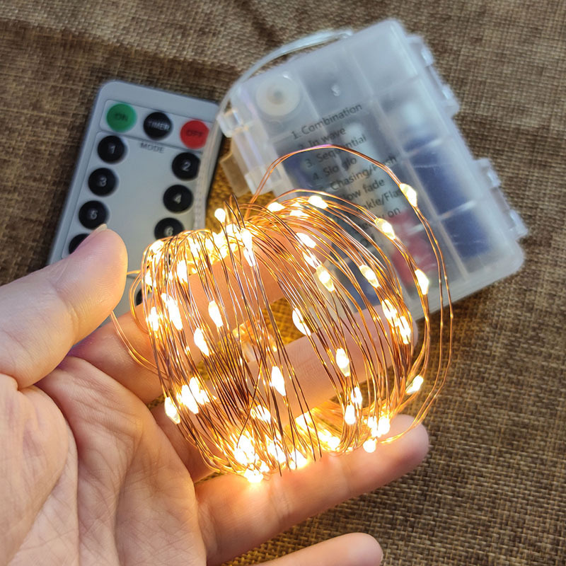 Woohaha LED Fairy Lights Battery Operated String Lights with 8 Modes Remote Control Timer Waterproof Copper Wire Twinkle Lights