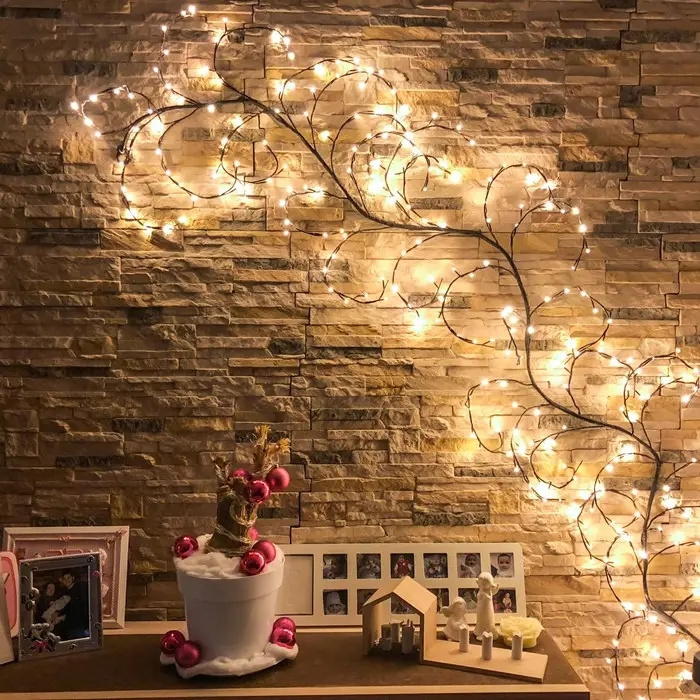 Lighted Willow Branch For Home Decor 144 LEDs Tree Light Warm White Plug In Christmas Decoration Lights Artificial Plant