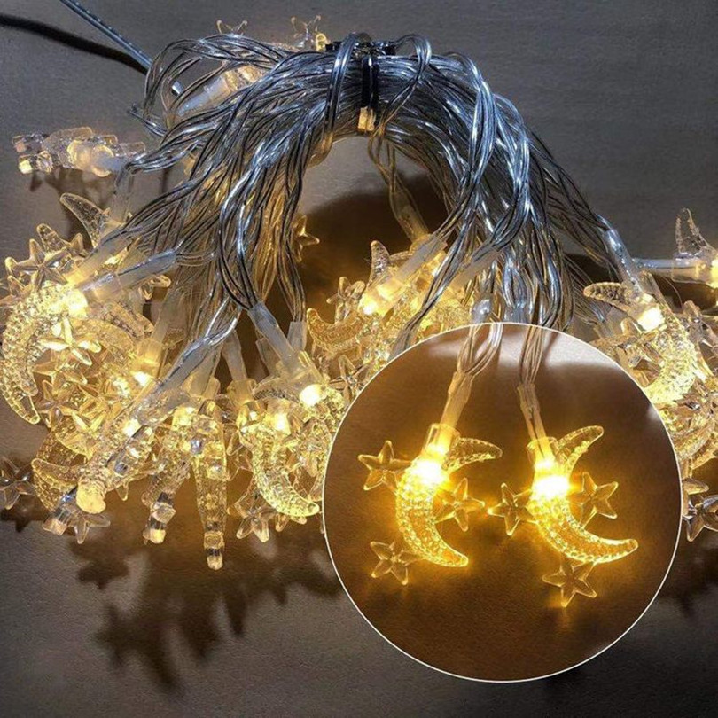 Woohaha Led Star Moon String Lights Ramadan Decorations 2023 Lights