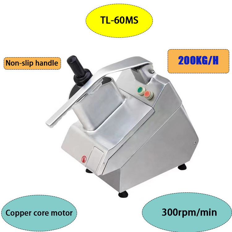 High Efficiency 250Kg/H Vegetable Cutting Machine/ Commercial  Potato Carrot Rotate Vegetable Cutter