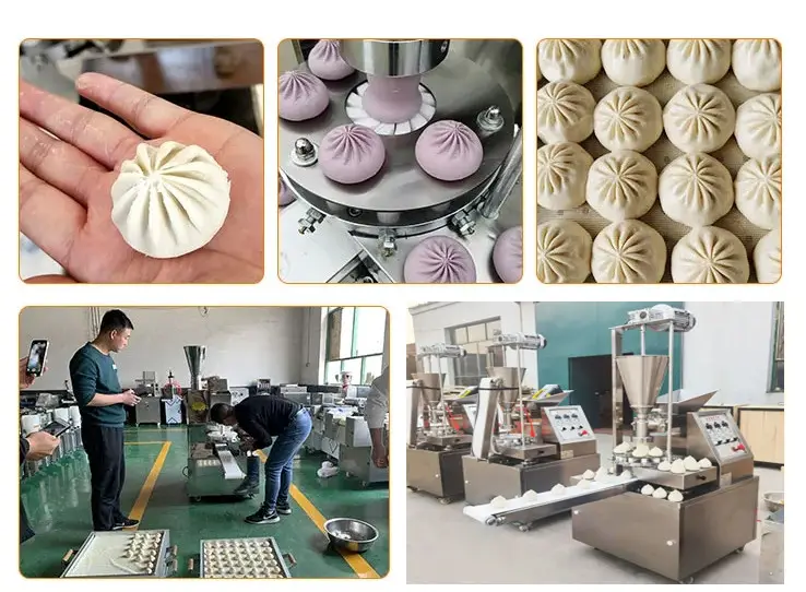 Automatic Pork Stuffing Chinese Baozi Steamed Bun Making Machine/ Bao Bun Making Machine