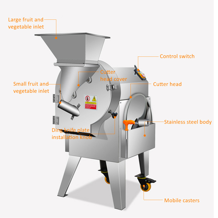 Commercial Multi Function Vegetable Dicing Chopper / Industrial Vegetable Slicer