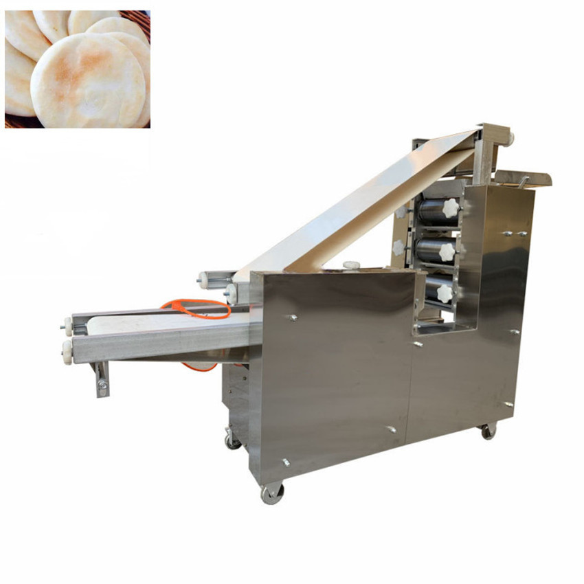 Automatic Pizza Roti Pita Bread Dough Forming Machine/ Naan Bread Making Pressing Machine Samosa Wrapper Maker