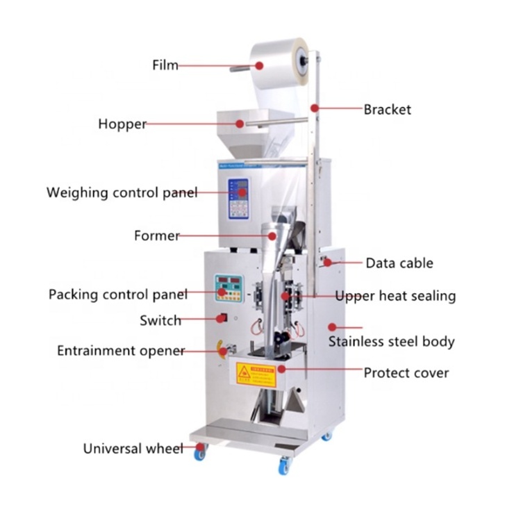 Automatic Particle Powder Packing Machine/ Pneumatic Screw Hardware Bag Tea Seasoning Rice Quantitative Dividing Sealing Machine