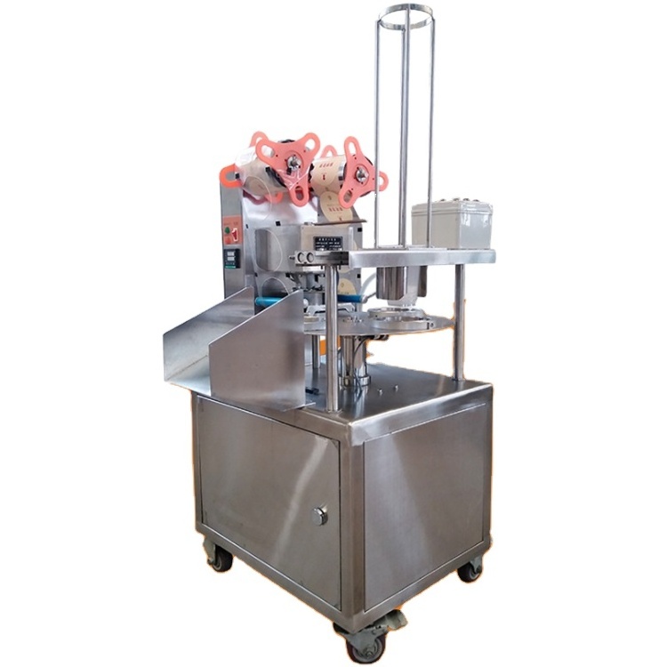 High Speed Drinking Water Bubble Tea Cup Sealing Machine/ Automatic Water Tea Plastic Cup Filler Sealer Machine