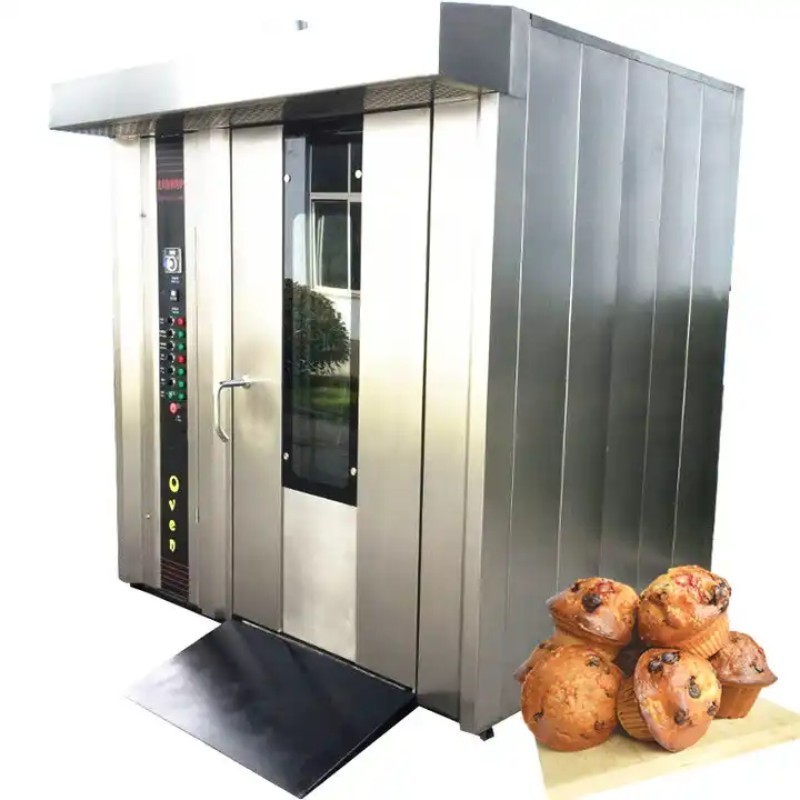 Commercial High Quality Big Bakery Rack Rotary Oven / Good Price 16 Trays Bread Baking Gas Oven