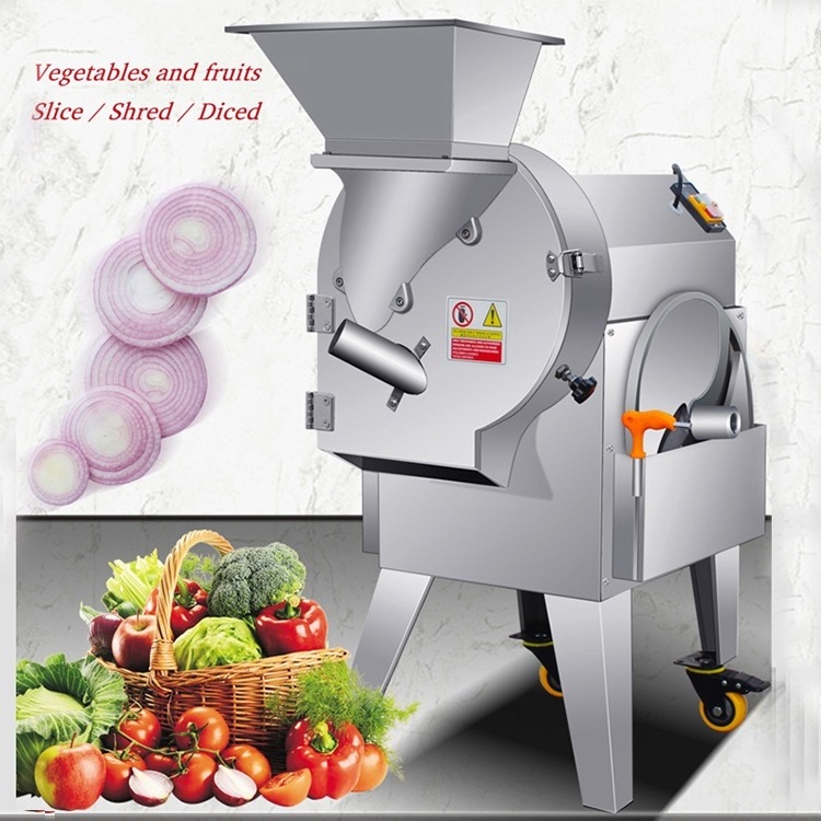 Industrial Vegetable Cutter Fruit Onion Cutting Machine Price / Commercial Potato Chips Cutting Machine