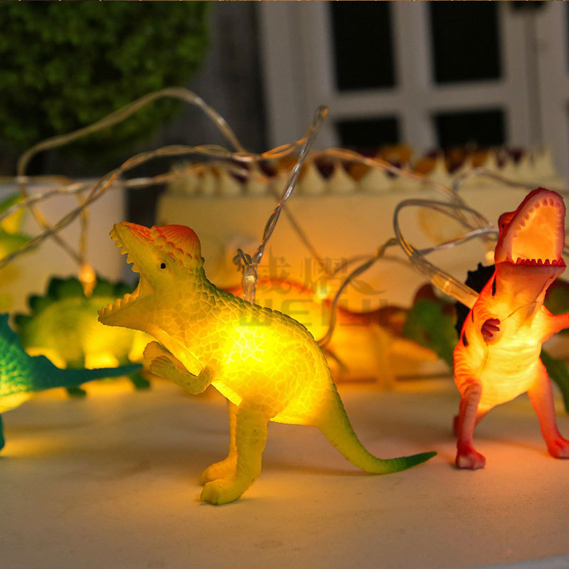 Outdoor tent campsite layout LED dinosaur marine animal modeling light string ins room decoration string lighting