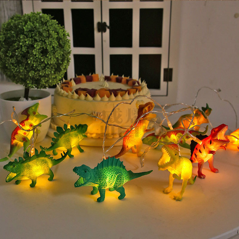 Outdoor tent campsite layout LED dinosaur marine animal modeling light string ins room decoration string lighting