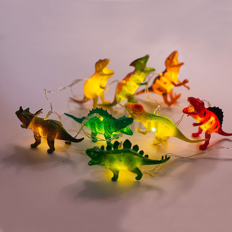 Outdoor tent campsite layout LED dinosaur marine animal modeling light string ins room decoration string lighting