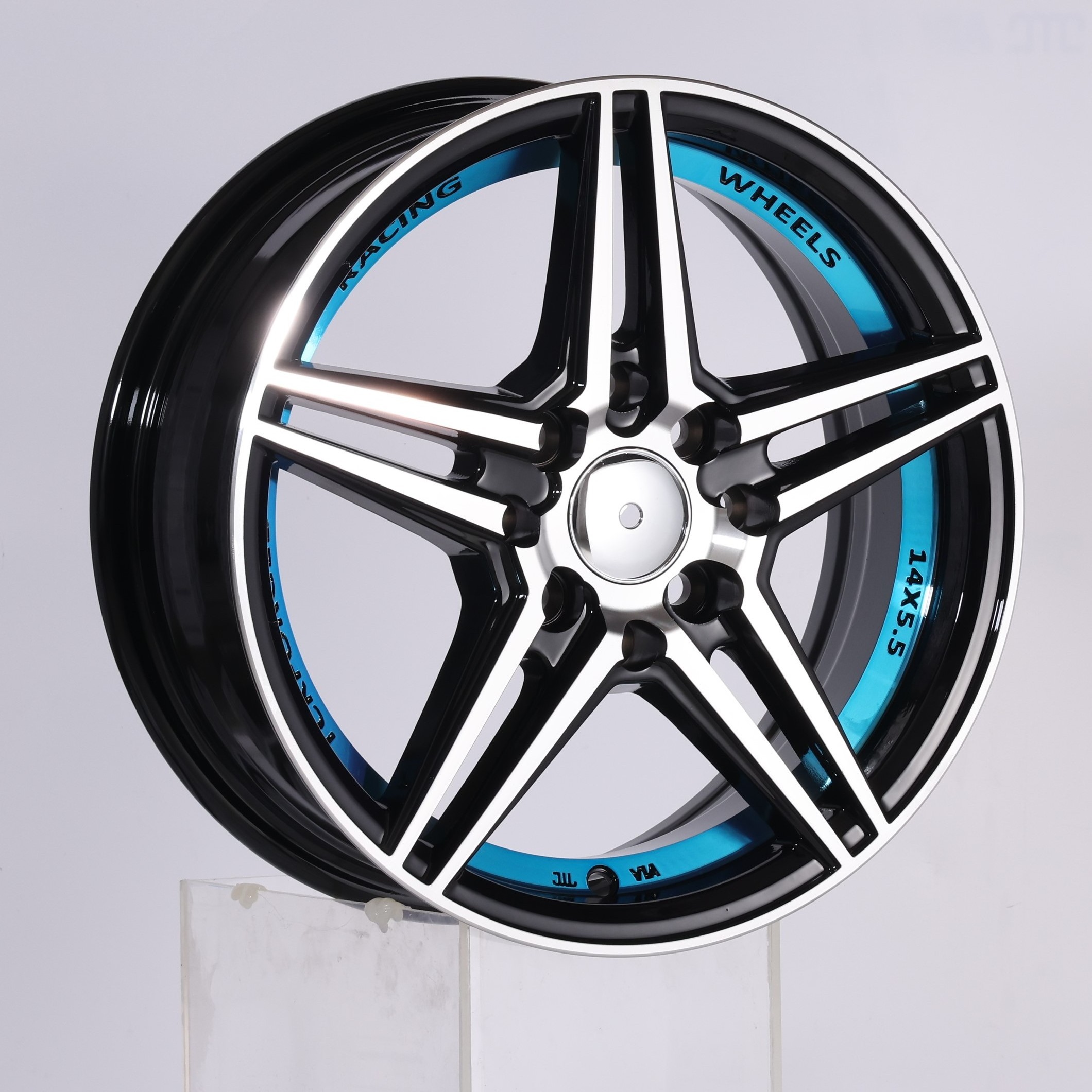 five star red blue aros de carro 4x114.3 17x7 r14 r18 alloy wheels llantas 5x100 rim rin rines 13 14 15 16 17 inch 4/100 for car