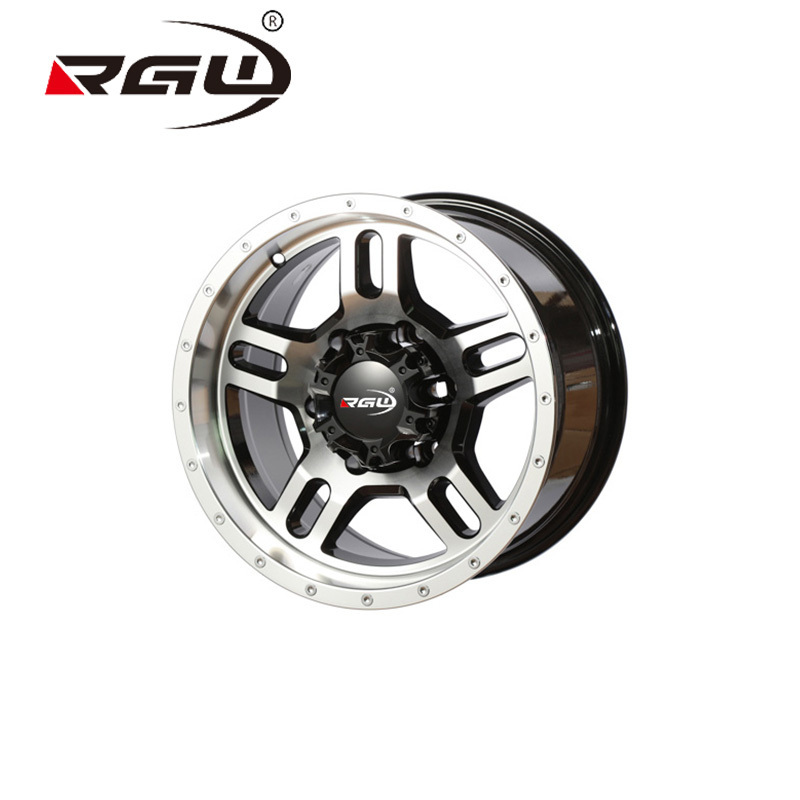 5324 15 Inch Alloy Car Wheel Rims Chinese Factory High Quality Rims 6 Hole Black Five-Pointed Star Aluminum Alloy Car Wheel