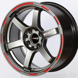 616 Gloss Black 4 Holes 5 Lugs Mag Alloy 15 16 17 18 Inch Car 4x100 Rines 4*100 5 x 114.3 Concave Wheels Rims 5x114.3