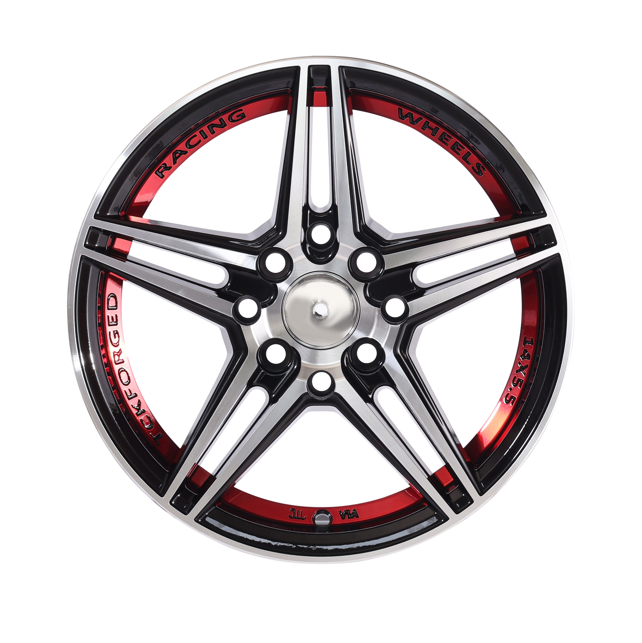 five star red blue aros de carro 4x114.3 17x7 r14 r18 alloy wheels llantas 5x100 rim rin rines 13 14 15 16 17 inch 4/100 for car