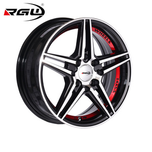 five star red blue aros de carro 4x114.3 17x7 r14 r18 alloy wheels llantas 5x100 rim rin rines 13 14 15 16 17 inch 4/100 for car