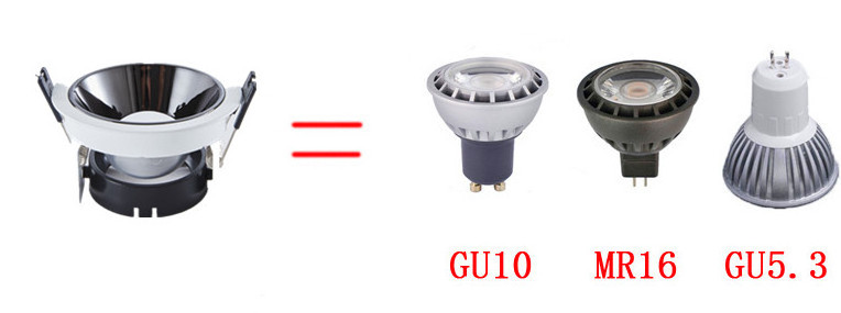 High Quality Good Price LED Recessed Ceiling MR16 GU10 Housing Frame LED Spotlight Point Bulb Housing Light Box