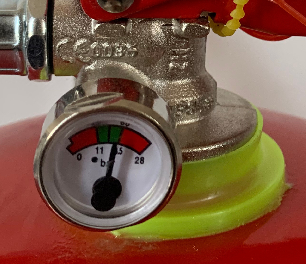 fire extinguisher spring tube pressure gauge