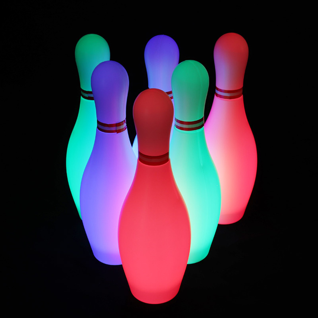 Light up Bowling Ball Toys Set,Bowling Pins Toy Game with 10 Pins & 2 Balls Fun Sports Games for Kids Toddler Indoor