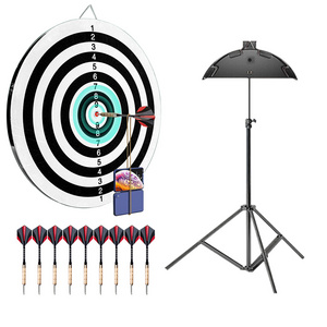 Take Aim Anywhere Portable Dart Indoor Outdoor Dartboard and Stand Combo 17Inch 18 Inch Board Height Flexibility for Adults Kids