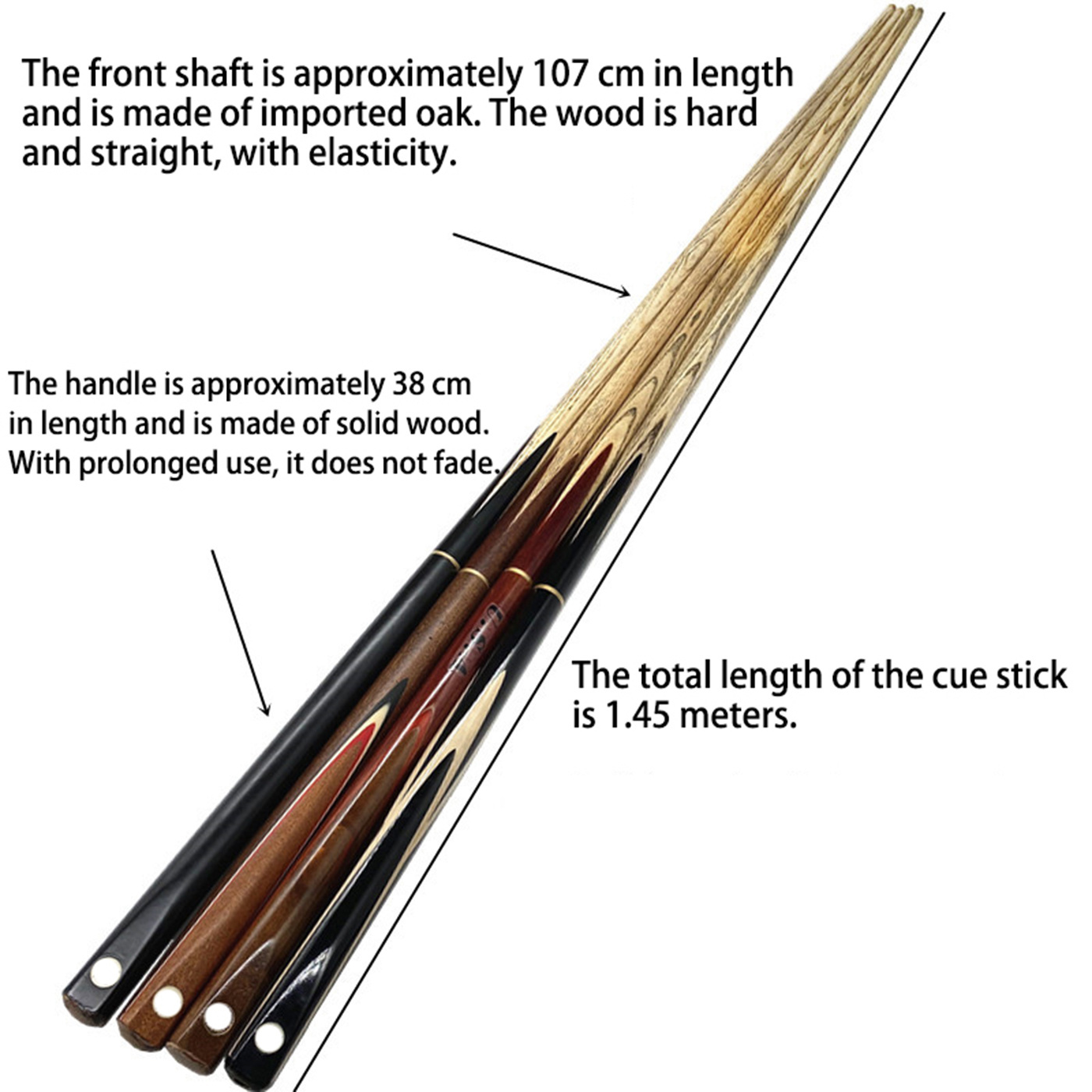 Maple Pool Cue Stick Nine Ball Cue 57 inch 13mm Technology 20oz Billiard Pool Cue