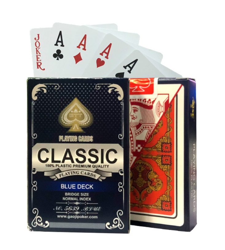 Wide Size Regular Index Playing Cards Set   Plastic-Coated Classic Poker Size