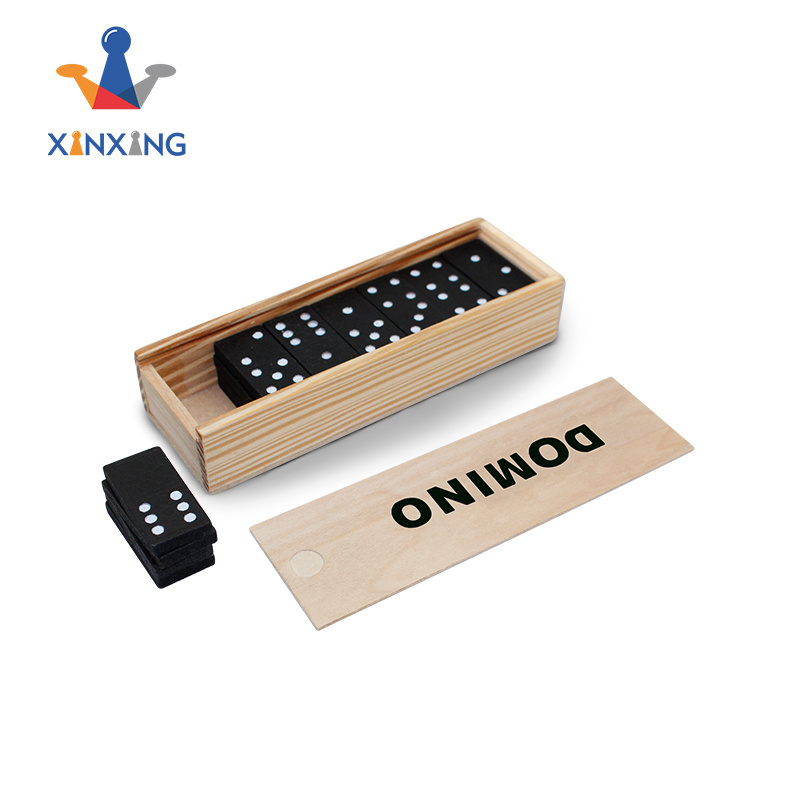 Mini Wholesale Wood Dominoes Double 6 Game Domino Set In Wooden Box