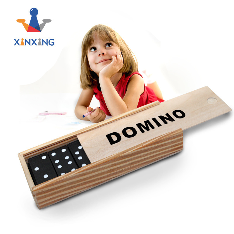 Mini Wholesale Wood Dominoes Double 6 Game Domino Set In Wooden Box