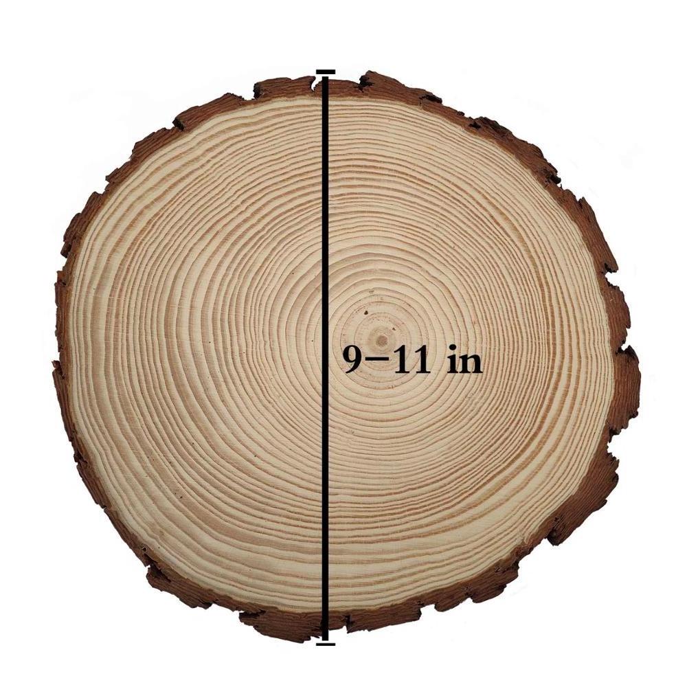 Natural Wood Slices Round Pine Wood Slabs 5 Pack Round Rustic Woods Slices 9