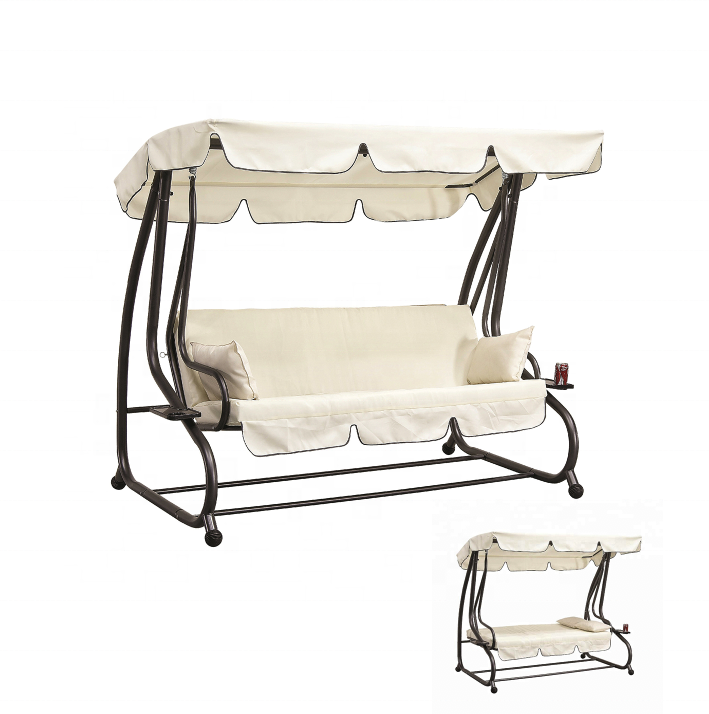 3-seater new design outdoor patio garden swing chair, patio swing bed, hanging  chair