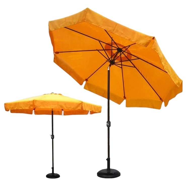 Best price garden furniture OEM design sun garden parasol black beach umbrella