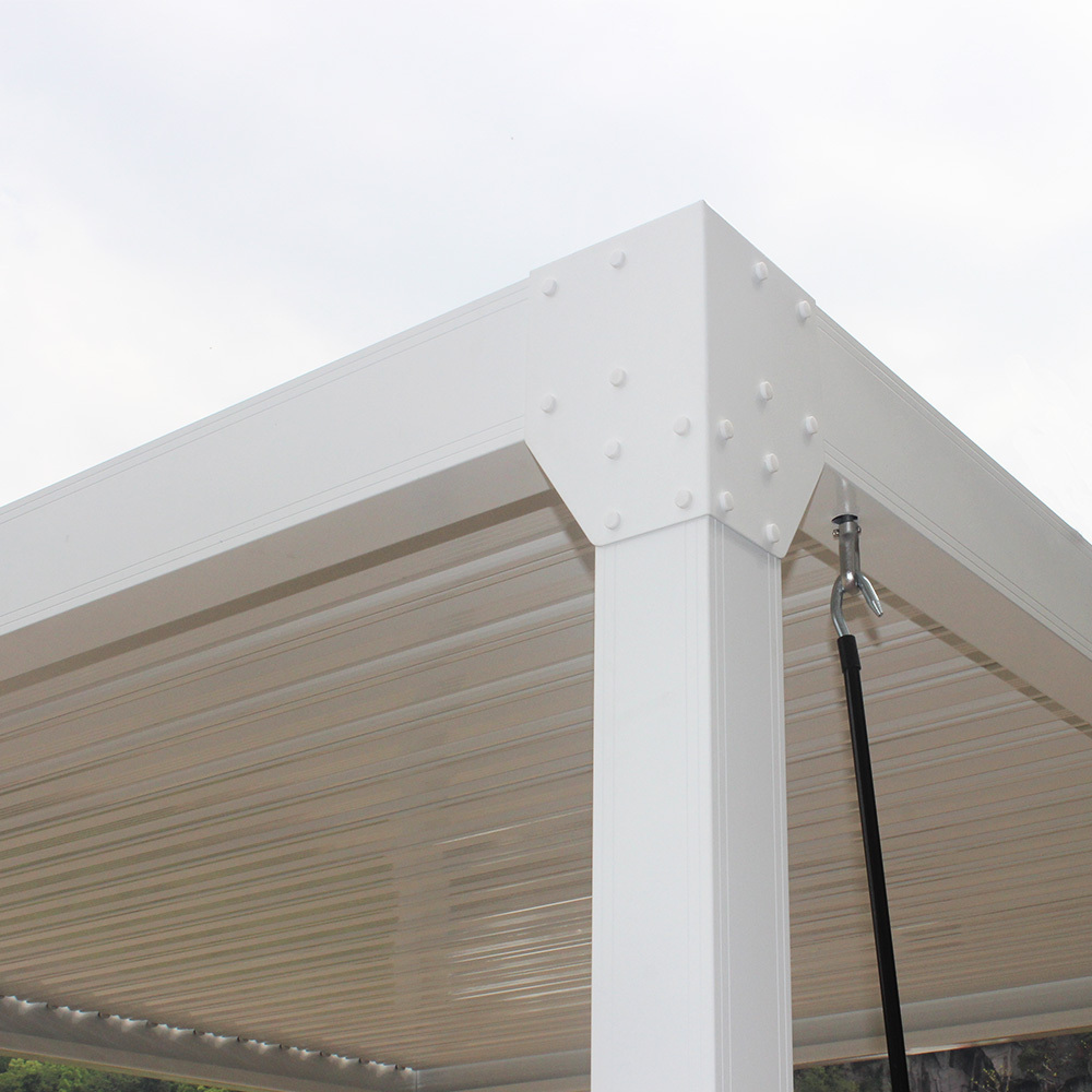 Aluminum Bioclimatic Awning Roof Pergola Easy-to-Assemble Waterproof Louver Gazebo for Outdoor Use Metal Frame