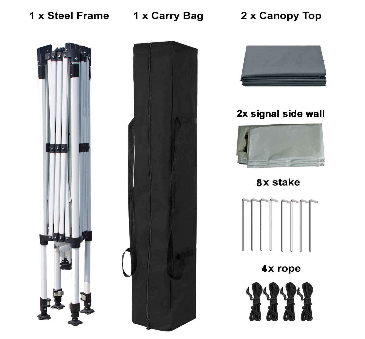 Hot Selling Outdoor with side wall and wheel bag water proof function For events Canopy Tents Folding Canopy