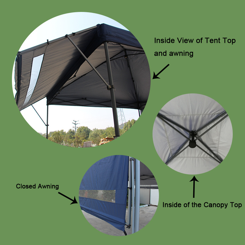 Chinese Outdoor Screen Heavy Duty Steel Adjustable Size Garden Tent Gazebo